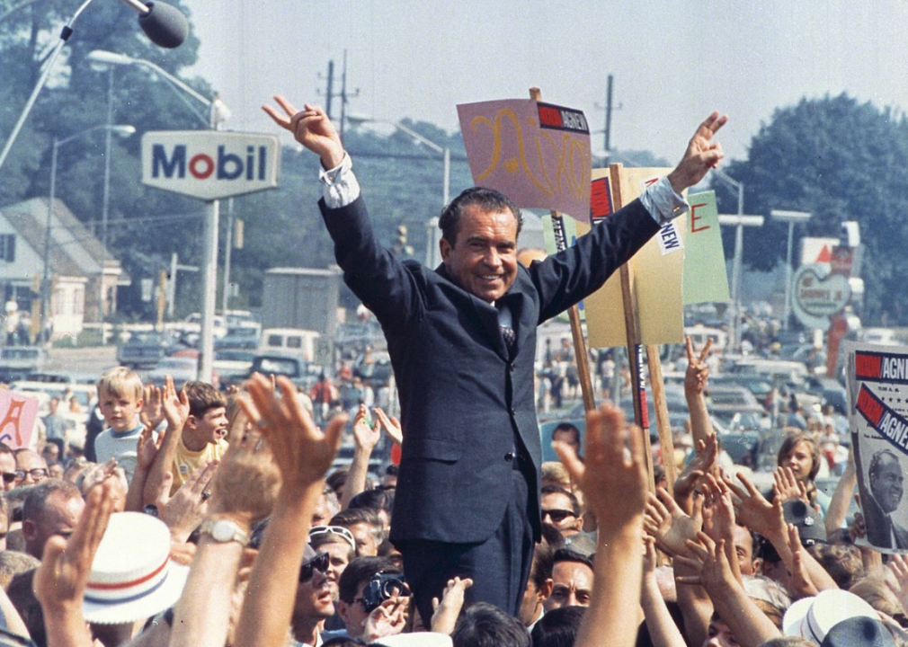 1968: Richard Nixon is elected as the 37th president